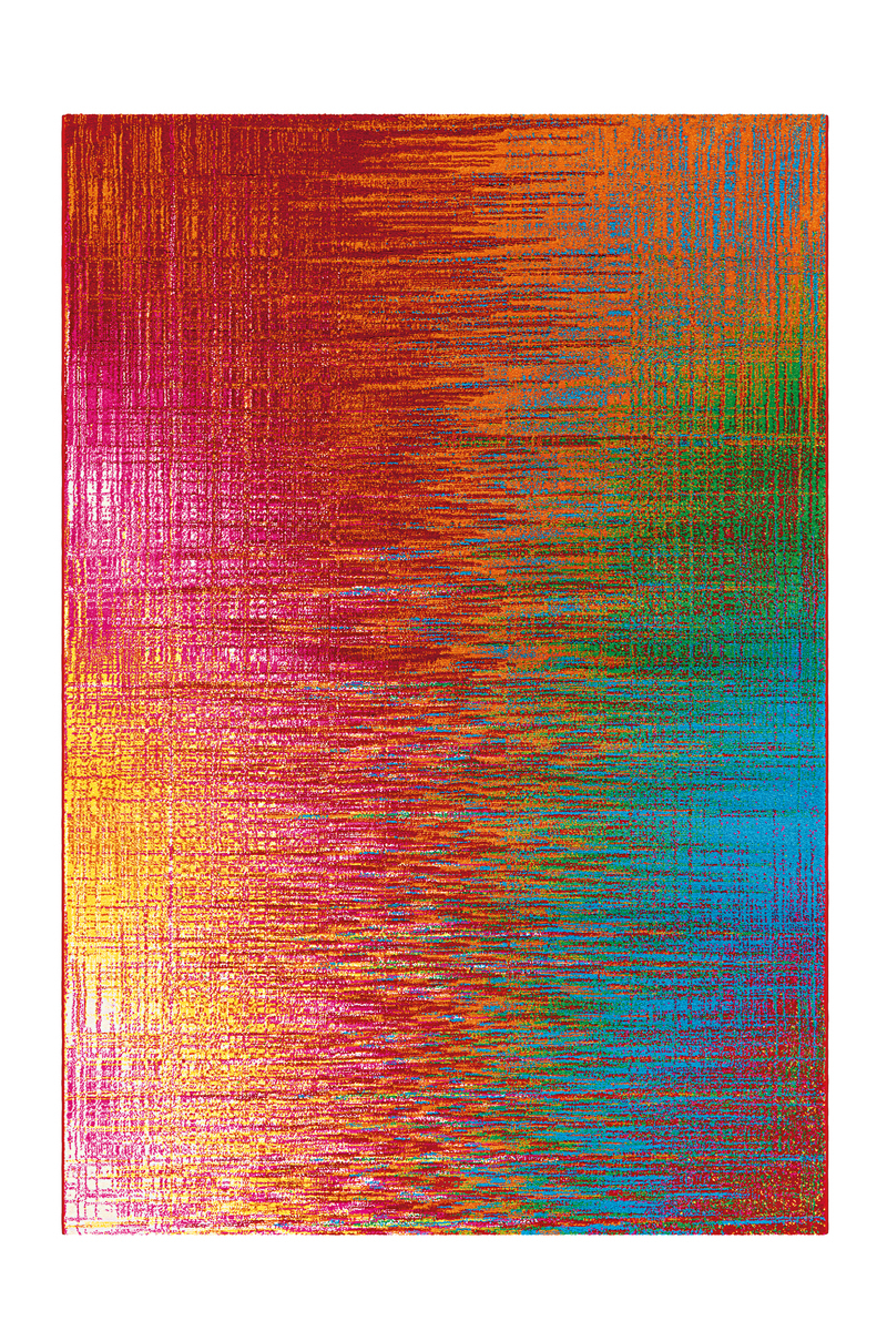 Arte Espina Alfombra Gradación de Color Paleta Colorido Fucsia Rojo 80x150 CM | eBay